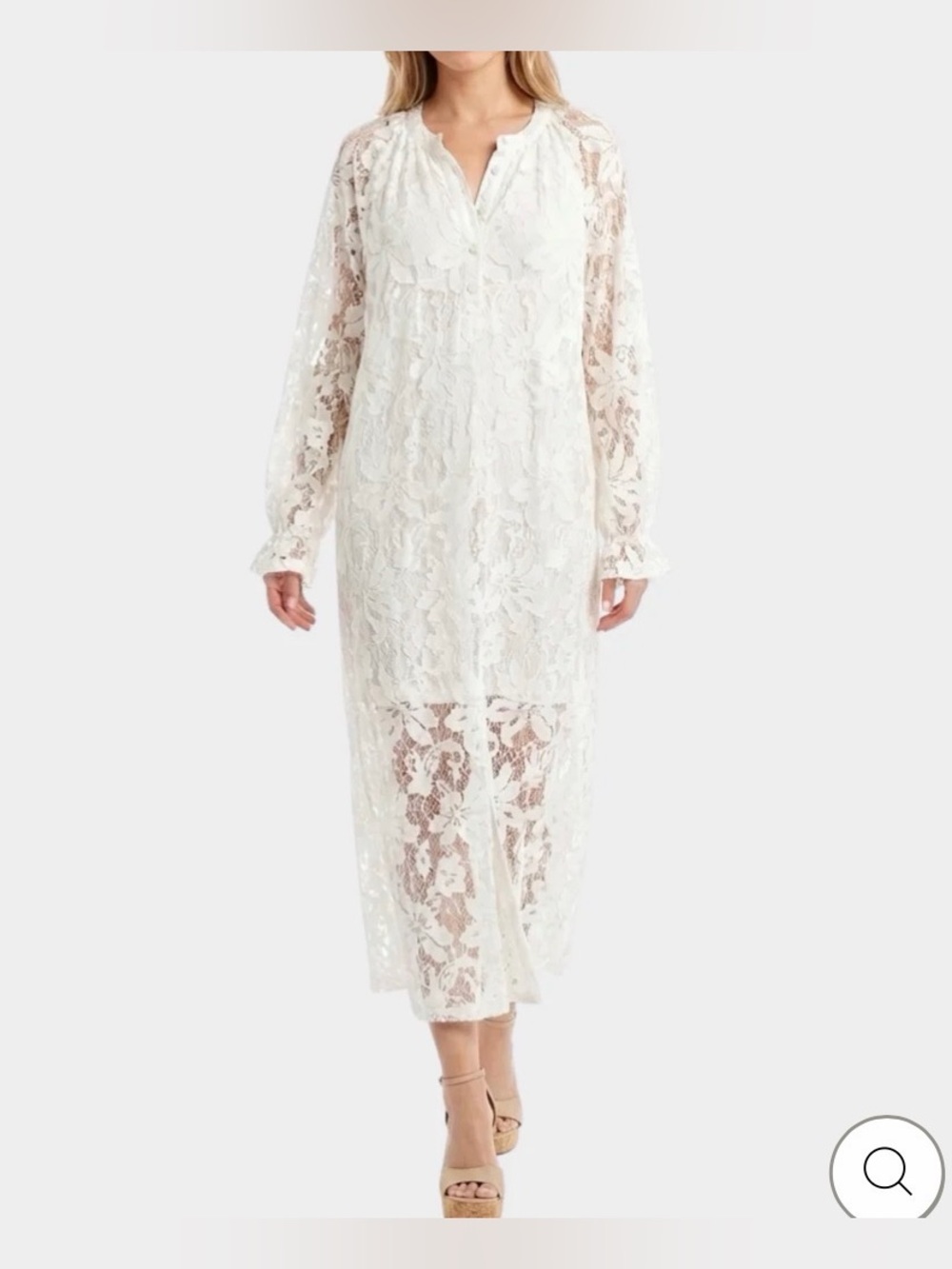 NVLT LACE DRESS SWIM COVER UP W/pockets NWT size L/XL No Slip